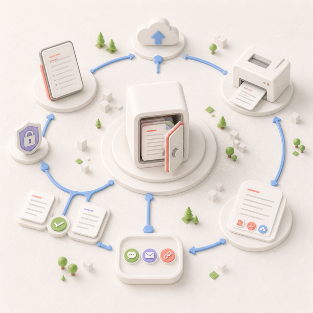 iCloud, Drucken und Teilen